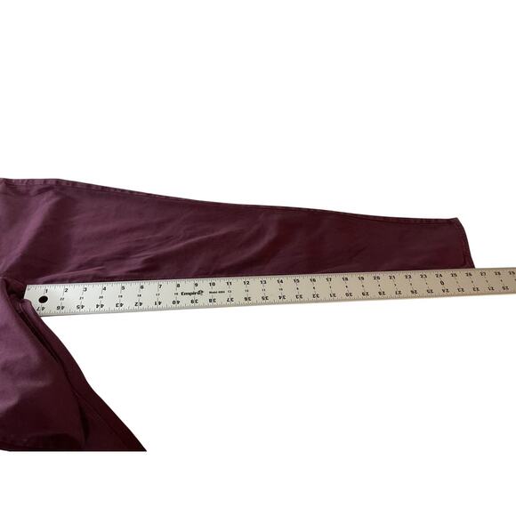 TruSlim Skinny Ankle Pants Womens 6 Red Burgundy High Rise Stretch Jean Style - Picture 7 of 8